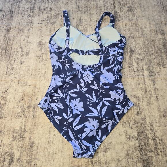 Cupshe Swimsuit Womens Large One Piece Tummy Control Ruched Lined Floral New - Picture 4 of 8